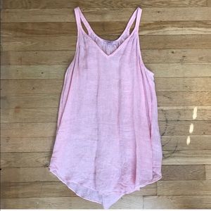 Calypso St Barth Pink Linen Tank Top
